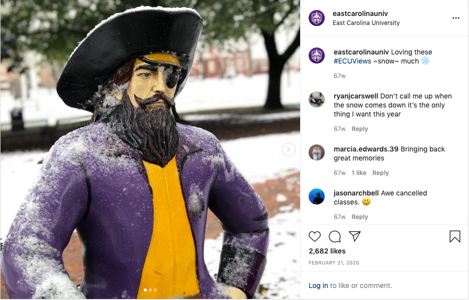 Loving these #ECUViews ~snow~ much ❄️